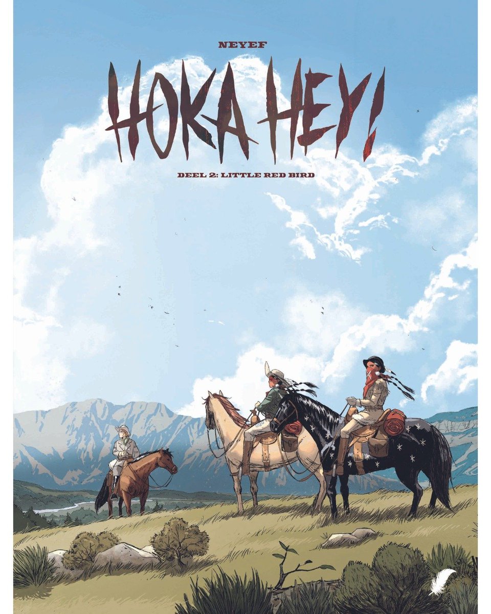 stripland_BENL's tweet photo. De #Atomiumprijs 2023, een bekroning voor de beste #GraphicNovel van het jaar, ging naar #HokaHey! Deze #western van #Neyef verschijnt in vertaling als tweeluik bij #Daedalus. Deel 1 eind deze maand, deel 2 in november. Bij deze alvast ook de cover voor het laatste deel. https://t.co/eVfZwPXTK1