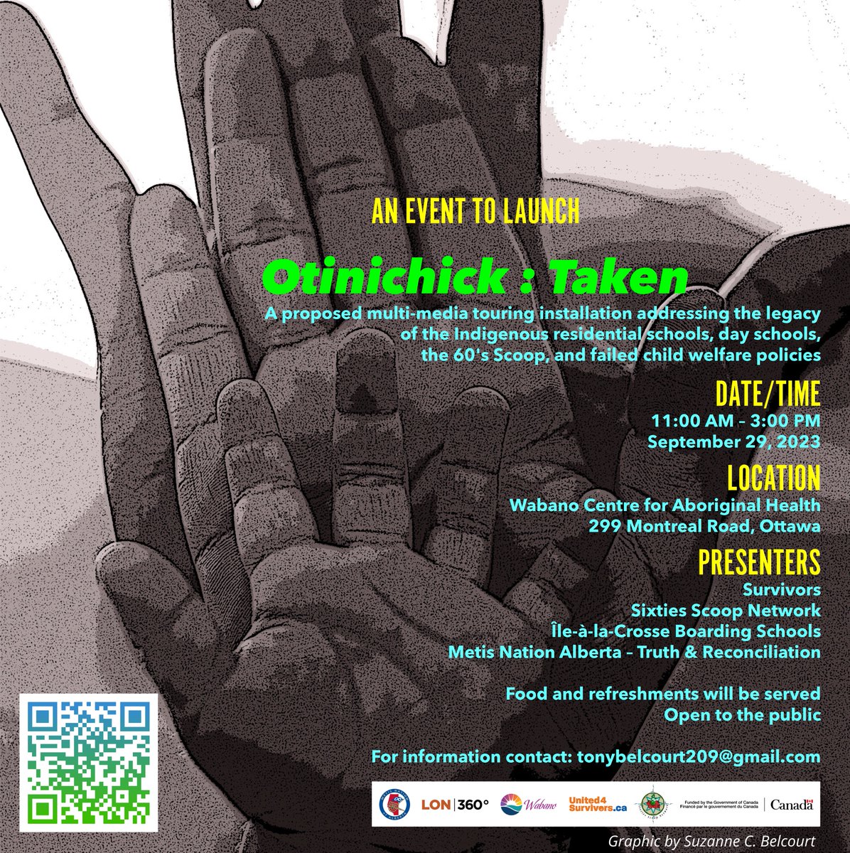 On Sept. 29, we are helping launch Otinichick : Taken, a multi-media touring installation addressing the legacy of residential schools, day schools, 60's Scoop, &amp; failed child welfare policies.
Open to the public. Register here: bit.ly/3r4vpb6
#truthandreconciliation