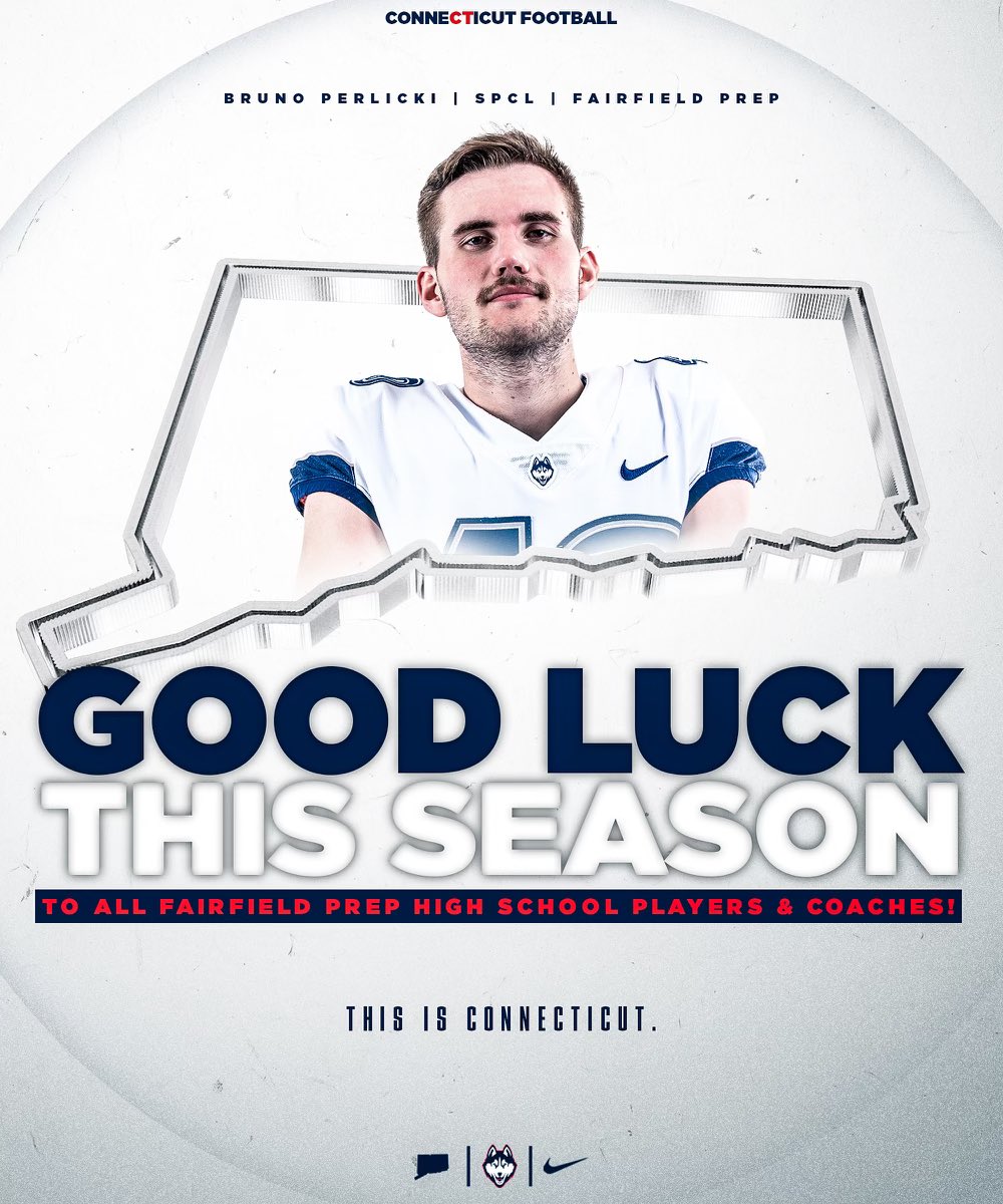 Thankyou @UConnFootball and Bruno Perlicki. Good Luck to you both the rest of this season. We can’t wait to get up to a game. #thisisconnecticut #preppridevictory #amdg #ctfsb #scc #ciac #hailprep