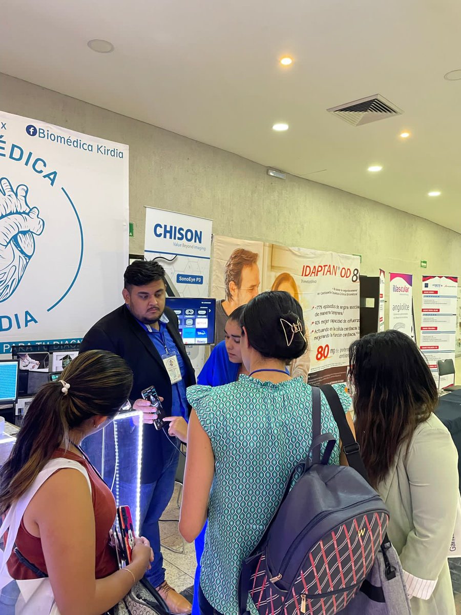 CHISON y nuestro distribuidor autorizado #BiomedicaKirdia en el Segundo Encuentro de Cardiología del Bajio en Querétaro presentando el #SonoAir70 y #SonoeyeP3