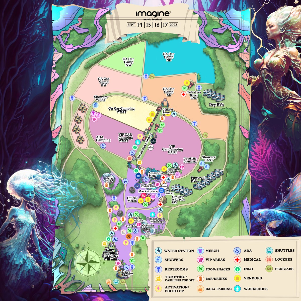 Imagine Music Festival map