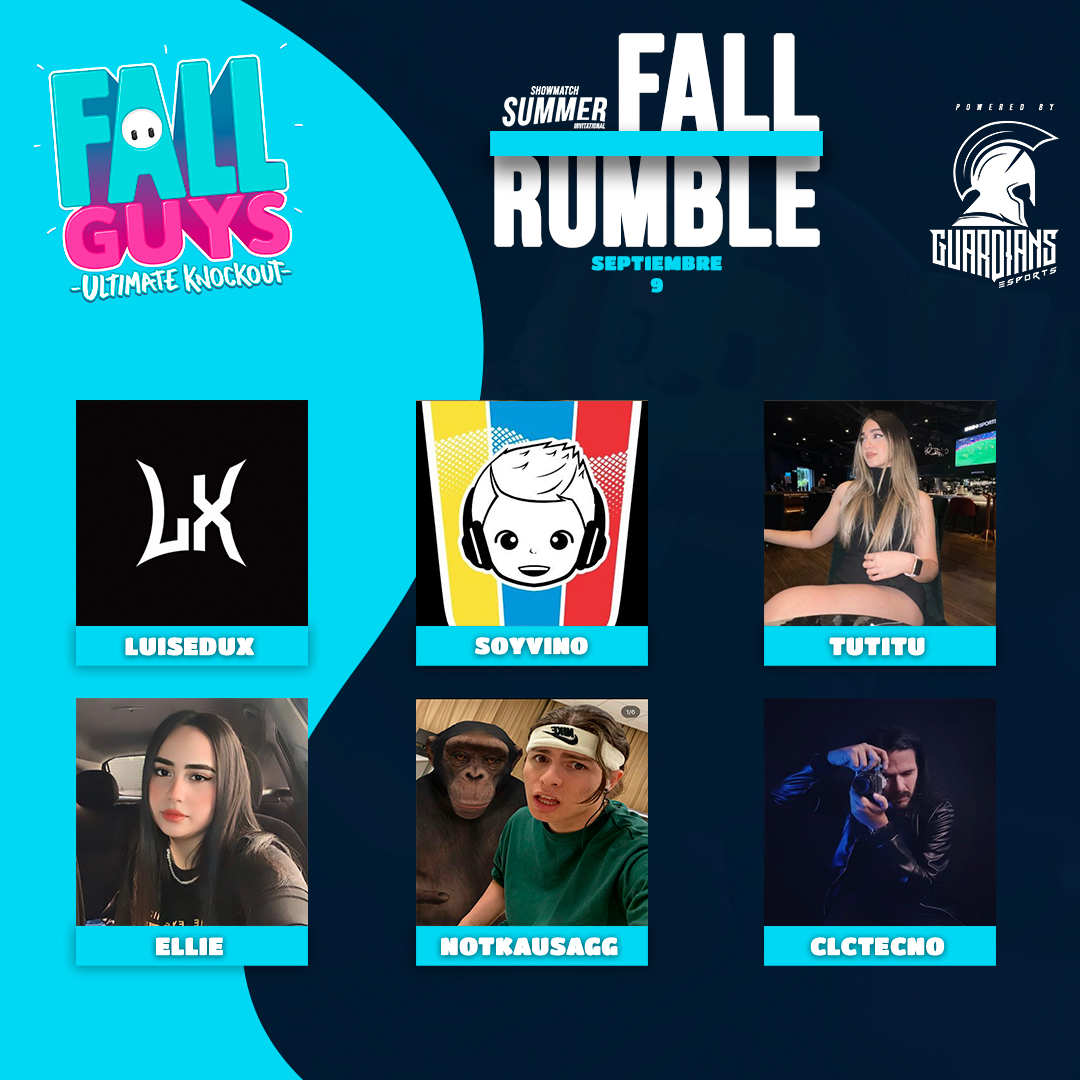 GamerAwardsVen's tweet photo. Ya casi terminamos de anunciar a todos nuestros creadores de contenido del #FallRumble 
#NotKausaGG
@tutiituu
@VinotintoPlayer
@luiseduxxx
@ellierodri23
@CLCTecno https://t.co/QPm6NIkCM6