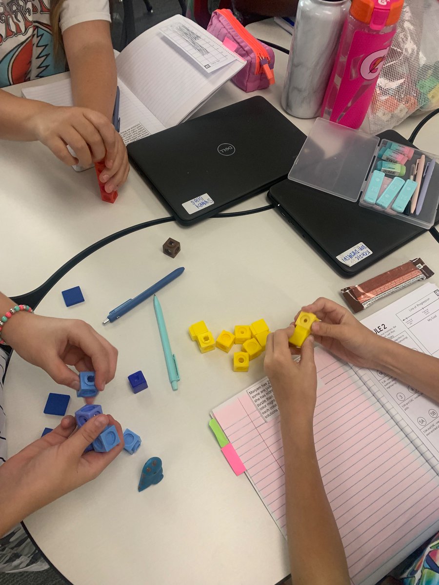 Even 5th graders can explore using math tools to make things more concrete 🥰 @NorthwestMATH <a href="/7HillsNISD/">7Hills Elementary</a>