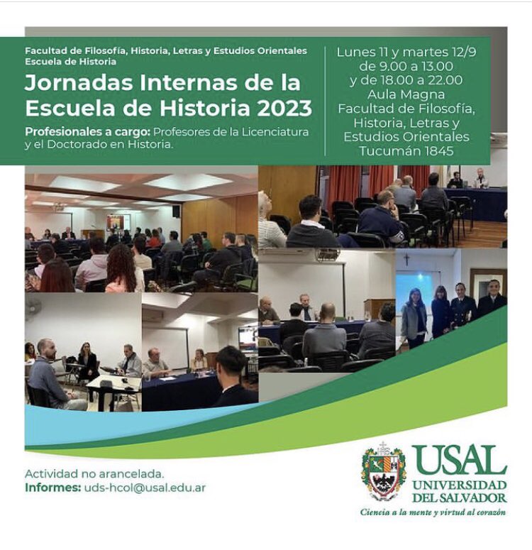Jorgelfabian's tweet photo. Jornada Internas de la Escuela de Historia 2023 en la @USAL_FLEO https://t.co/ljaGbfycqk