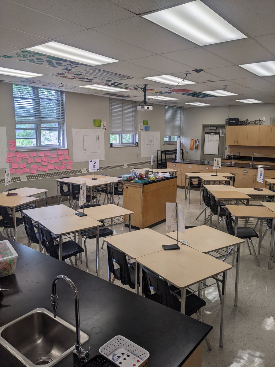 Got rid of my teacher desk today and dragged my lab bench to the middle of the room. Gives students more room plus I can teach from anywhere and they can all see me. De-fronting for the win #thinkingclassroom #thereisnoback @pgliljedahl @MathWaite @R_Caporicci