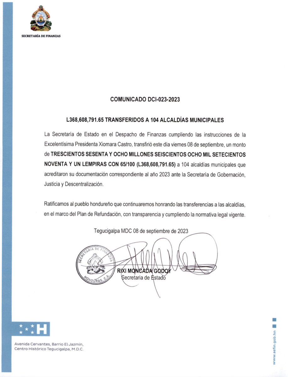 COMUNICADO