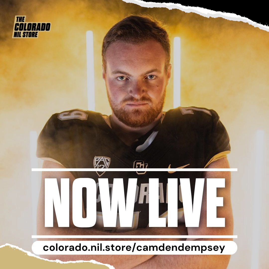 CamdenDempsey's tweet photo. Support your favorite Buff and get yourself some Dempsey #79 merch! Link now live! https://t.co/bZPK3iTmq2 @CUBuffsFootball https://t.co/BVNrJXFQGf