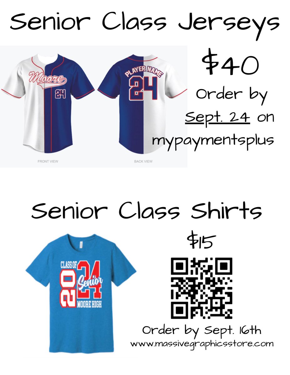 Order your Senior tees and jerseys today!