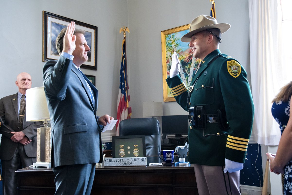 With over two decades of service to New Hampshire under his belt, as Colonel of the <a href="/NH_StatePolice/">New Hampshire State Police</a> Mark Hall will continue to uphold the Granite State's exemplary record of public service and safety. Glad to swear Mark in today!