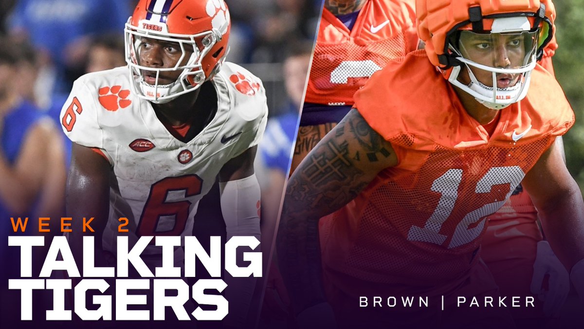 Talking Tigers: Tyler Brown and T.J. Parker 📚What they said leading into Clemson's home opener: clemsonsportstalk.com/s/9631/talking…