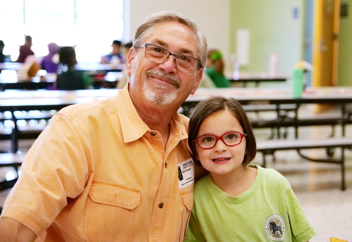 Don't forget to celebrate Grandparents Day this Sunday! Many campuses honored grandparents today with special breakfasts or lunches, and more campuses will celebrate them next week.

These families were all smiles at today's Thelma Jones Elementary Grandparents Lunch.