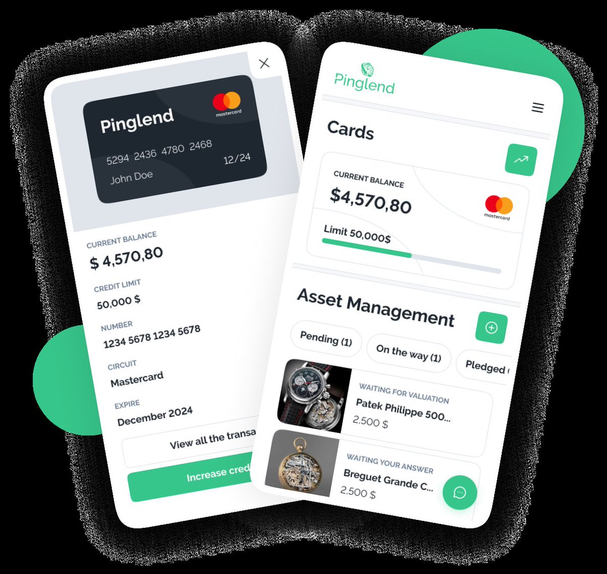 Pinglend offers a lending platform designed to collateralize assets to get high monthly credit limits. Nicole Junkermann