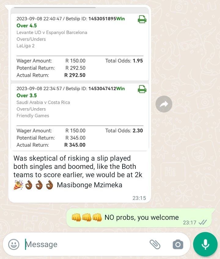 Appreciation, congratulations 🎊 🎊 🎊 members. Let's do it again tomorrow R500 a day