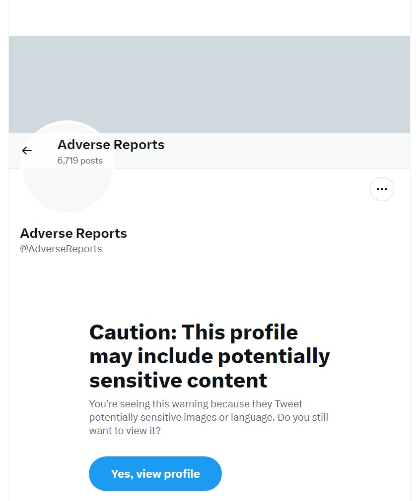 AdverseReports's tweet image. Because some of the vaccine injuries I have shared have been so grotesque, all my tweets are now hidden, even my profile page.
Unless your have display sensitive content on your settings you wont see my tweets.
Please quote tweet this post.