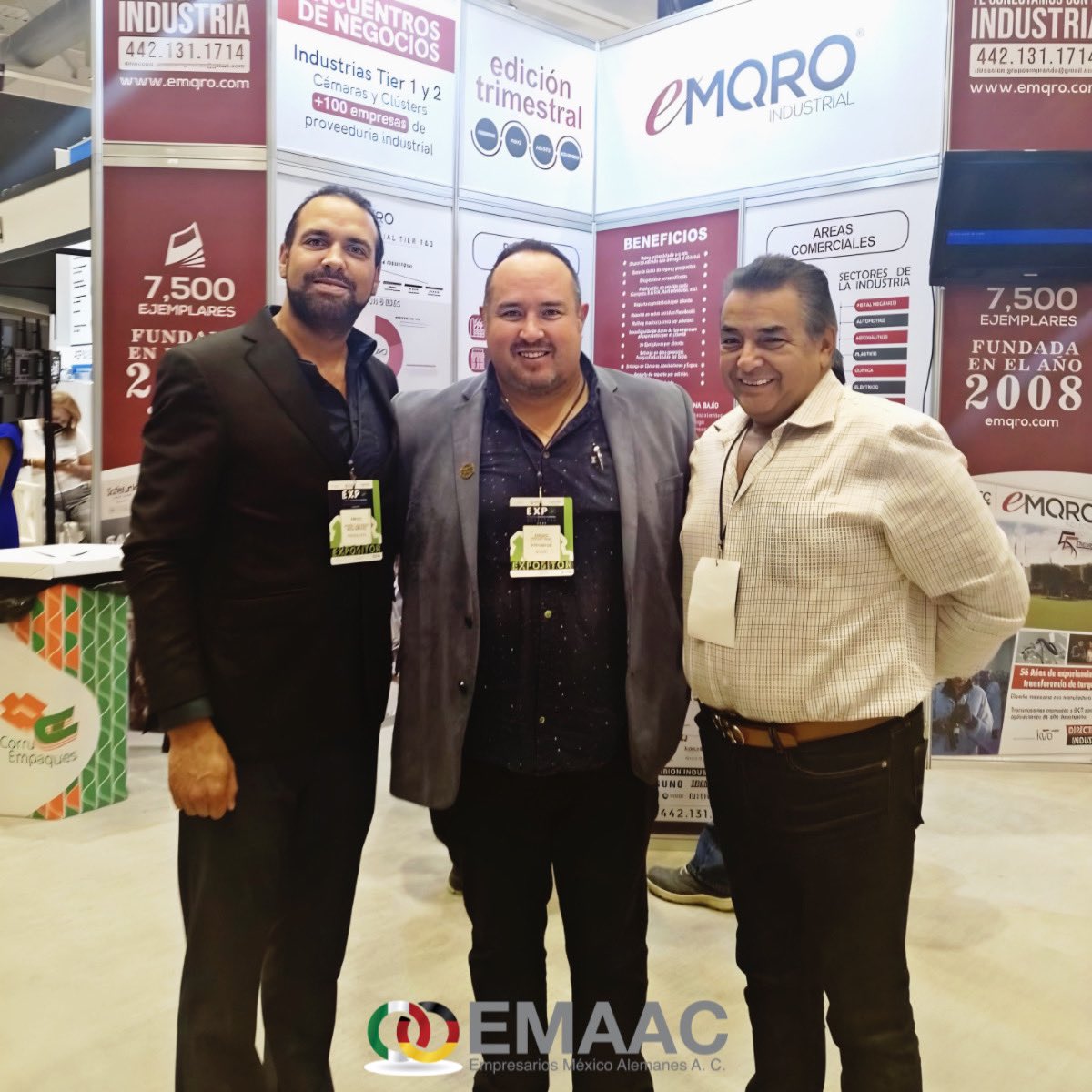 Emaac_oficial's tweet photo. Nos da mucho gusto ver a nuestros afiliados, socios y consejeros #EMAAC presentes en la #ExpoIndustrialComercialQueretaro2023
Los esperamos en nuestro #PabellonEMAAC una excelente oportunidad de convivir en un entorno empresarial https://t.co/QfEv91TTwF