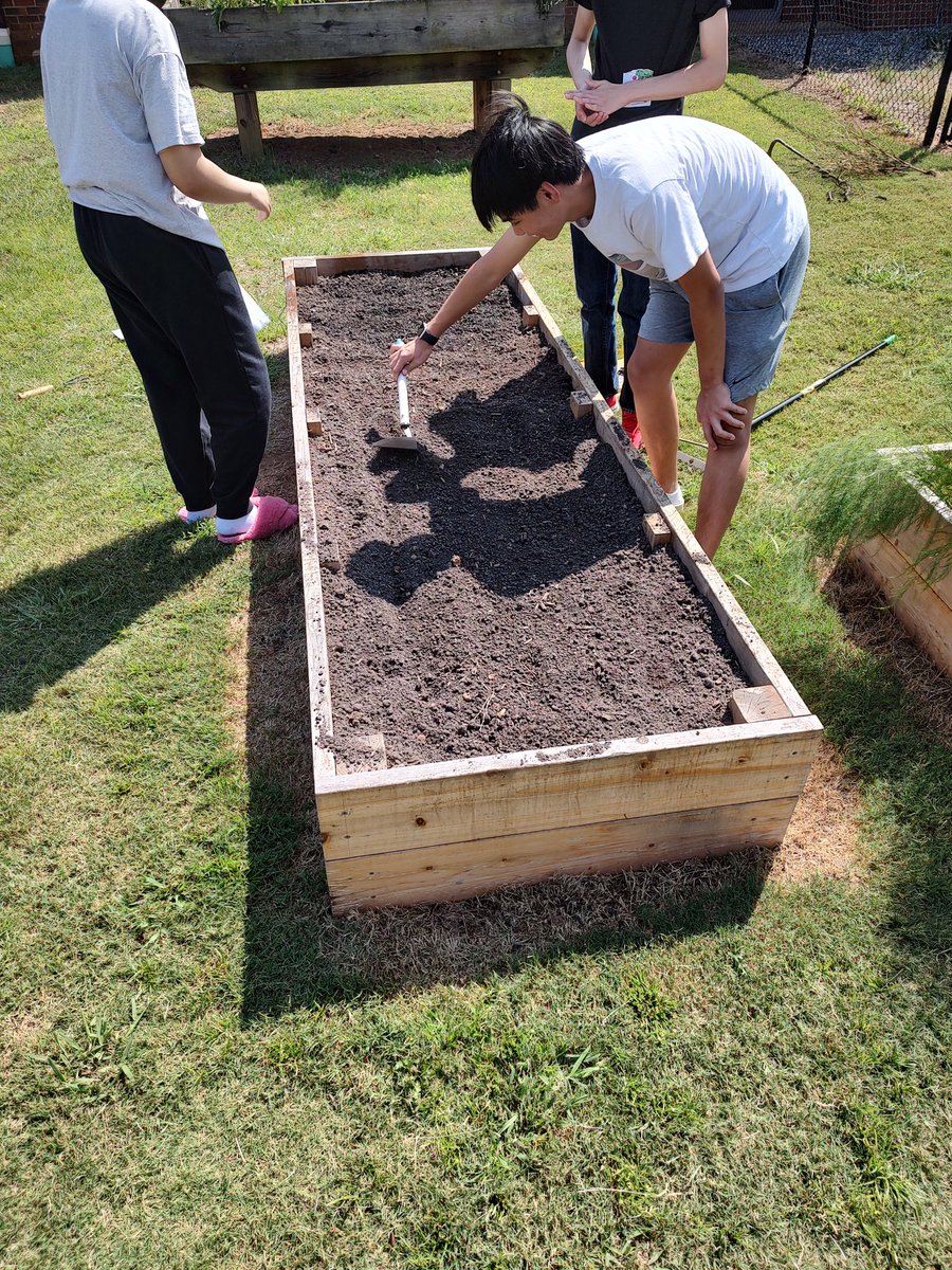 Great week in our program. Starting with our intro Ag class, these kids got sweaty and dirty prepping our War Eagle #VictoryGarden and planting their fall crops.