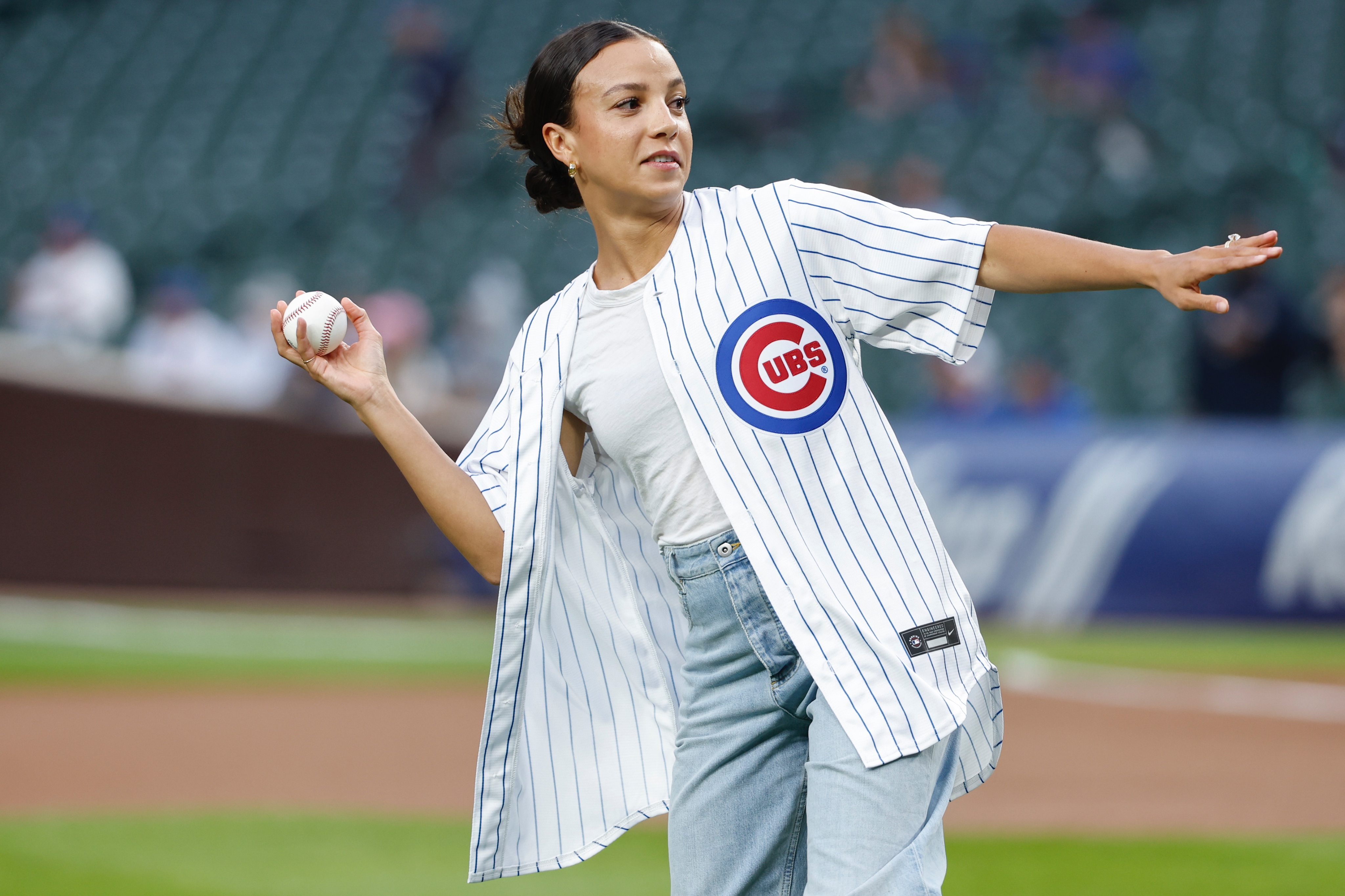 National Women's Soccer League on X: Mal Swanson threw out the first pitch  for the Chicago Cubs yesterday ⚾️🐻  / X