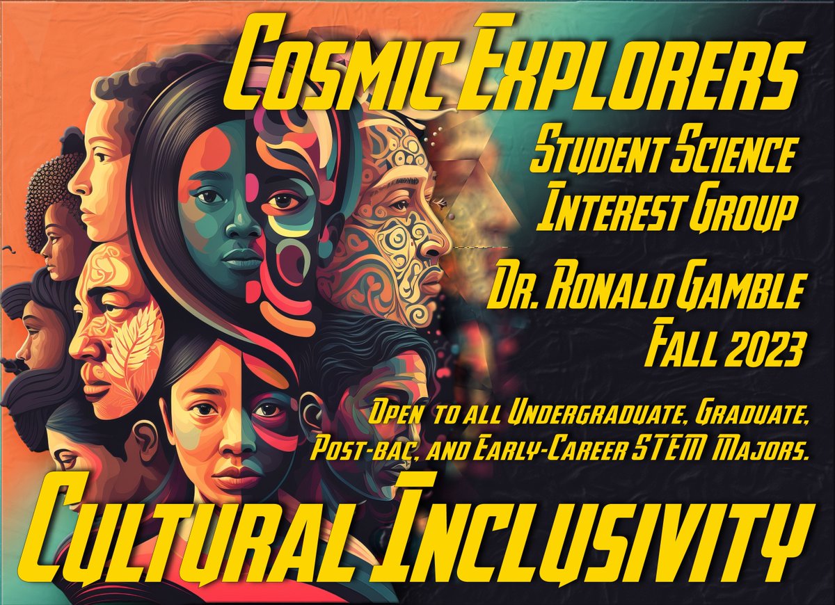 Dr_Gamble21's tweet image. What&apos;s missing in #Astrophysics? #STEM as a whole? CULTURAL INCLUSIVITY of a modernized demographic of students and early-career scientists! This is simply being aware of &amp;amp; making space for many cultures that are represented in STEM. #CosmicExplorers #AcademicChatter #NASA 1/n🧵