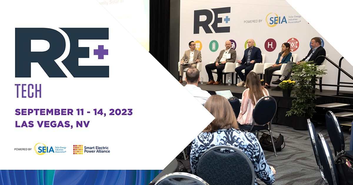 REPlusEvents's tweet photo. RE+ Tech kicks off this weekend and we are so excited for it! See the culmination of science and tech professionals in the industry working and learning together to innovate tomorrow's clean energy solutions. https://t.co/I4kJIFfcNl #REPlusTech https://t.co/jR0HKciltr