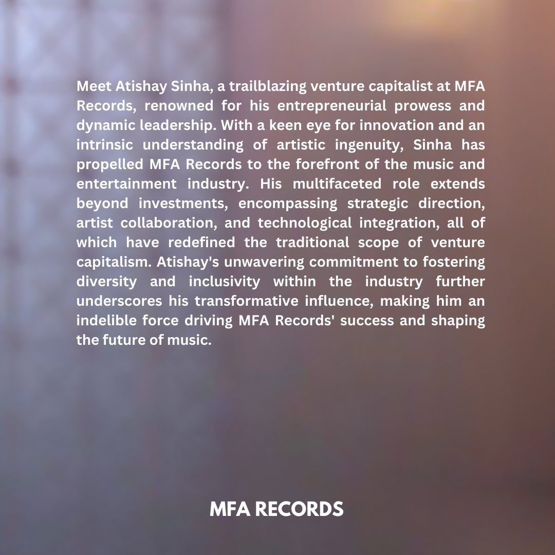 • Unlock the synergy behind the sound. Get to know the brilliant minds fueling the music magic at MFA Records! 🎵🔥 

@anuragsinhamusic @officialswapnilll @digital_atishay 

#mfarecords #mfa #records #anuragsinhamusic #swapnilchavan #atishaysinha #musiclabel