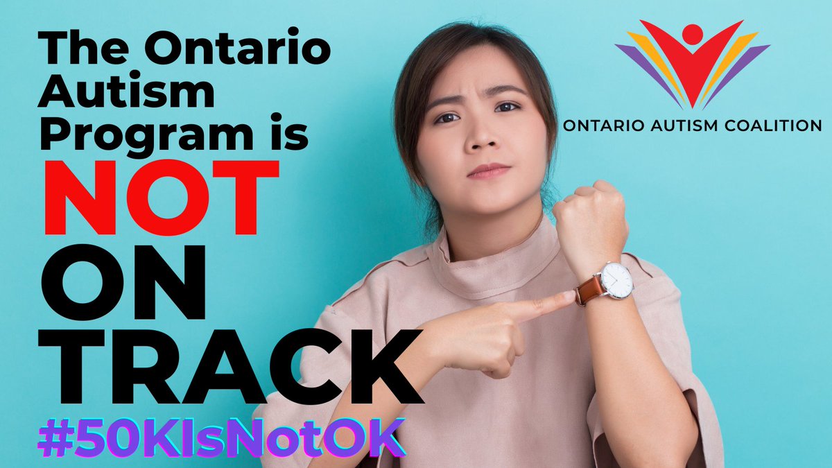 The Ontario government refers to the new ON Autism program as "world-class".  It is NOT world-class if over 60K kids are STILL waitlisted.

<a href="/fordnation/">Doug Ford</a>
<a href="/MichaelParsa/">Michael Parsa</a>

#50KIsNotOk #onpoli #AutismIsLifelong