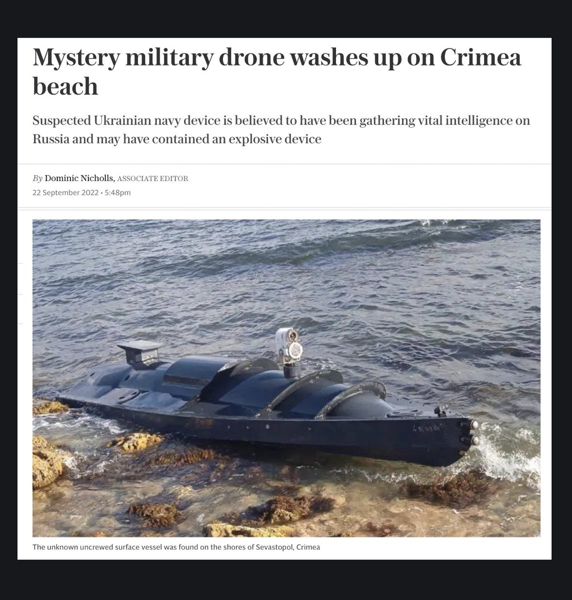 It seems Elon Musk did directly prevent a Ukrainian attack on the Black Sea Fleet in Sevastopol. 

These were the drones that "washed ashore" in Crimea after he apparently disabled Starlink connectivity in the area last year, according to Isaacson's biography of Musk.