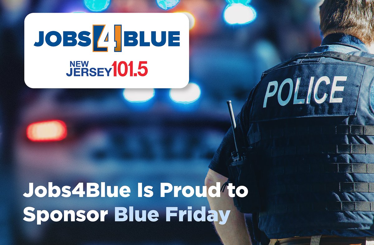 vcs_software's tweet image. We are excited to announce that #Jobs4Blue is now the official sponsor of Blue Friday on New Jersey 101.5, hosted by @BillSpadea! Tune in next Friday morning from 6 AM to 10 AM