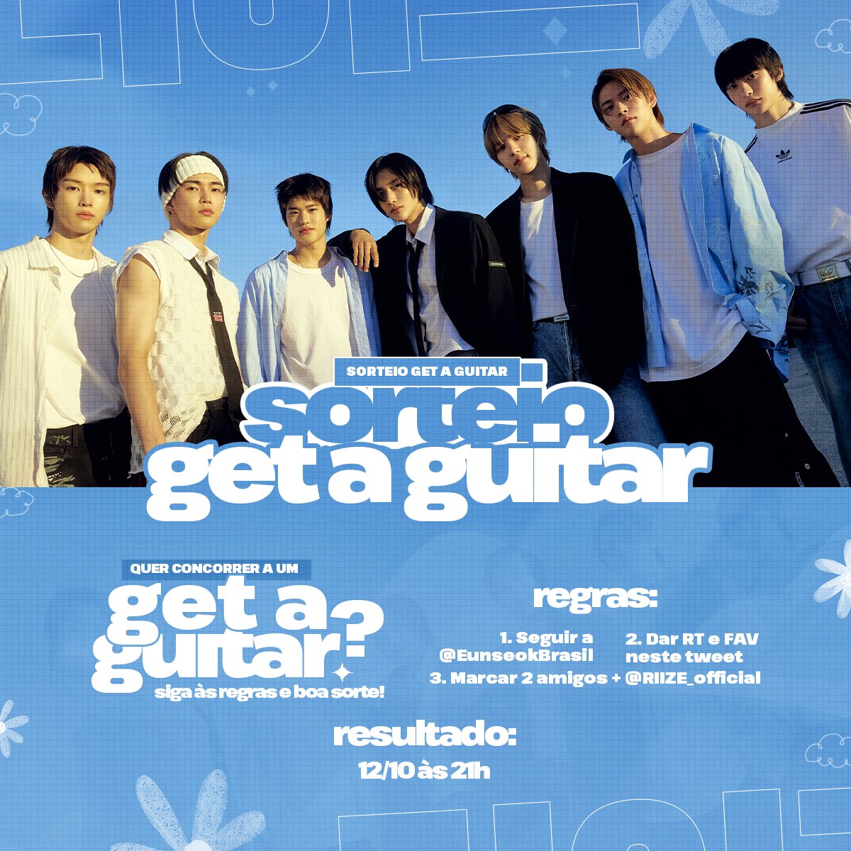 🚨 SORTEIO: GET A GUITAR 🎸🤘🏼

Em comemoração aos 2 mil seguidores e ao debut oficial do Eunseok, estamos sorteando um 'Get A Guitar' na versão de sua escolha. 

Sigam às regras dispostas no banner e boa sorte!