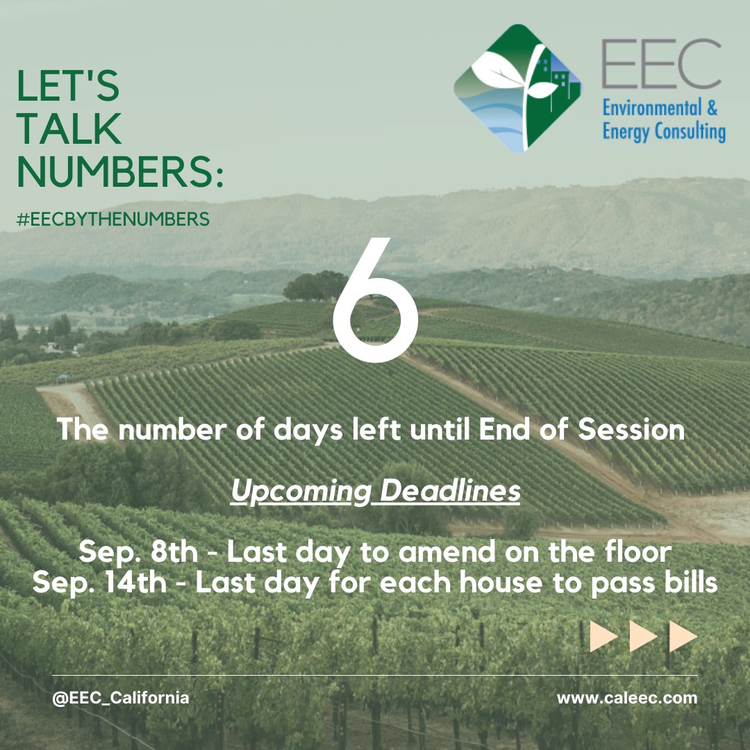 #EECbythenumbers #EndofSession #CASenate #CAAssembly