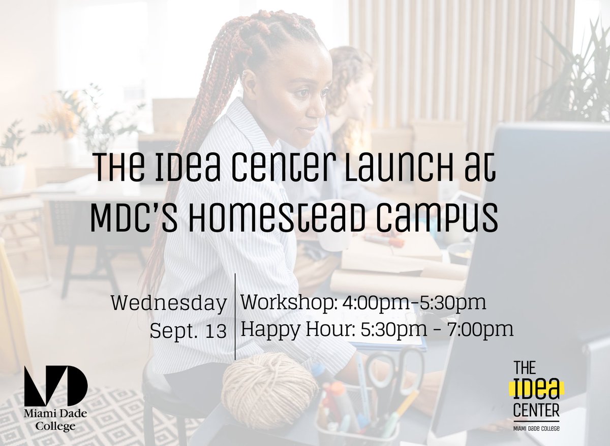 ProsperaUSA's tweet photo. #MiamiMonday 🤩 Prospera is proud to help our partners at Miami-Dade College to spread the word and invite you for the launch of The Idea Center at MDC's Homestead Campus 🙌
RSVP here📲 https://t.co/AEyd3adOvl today!
#ProsperaUSA #CommunityPartners #MiamiDadeCollege #IdeaCenter https://t.co/x3Sr5CrFBA