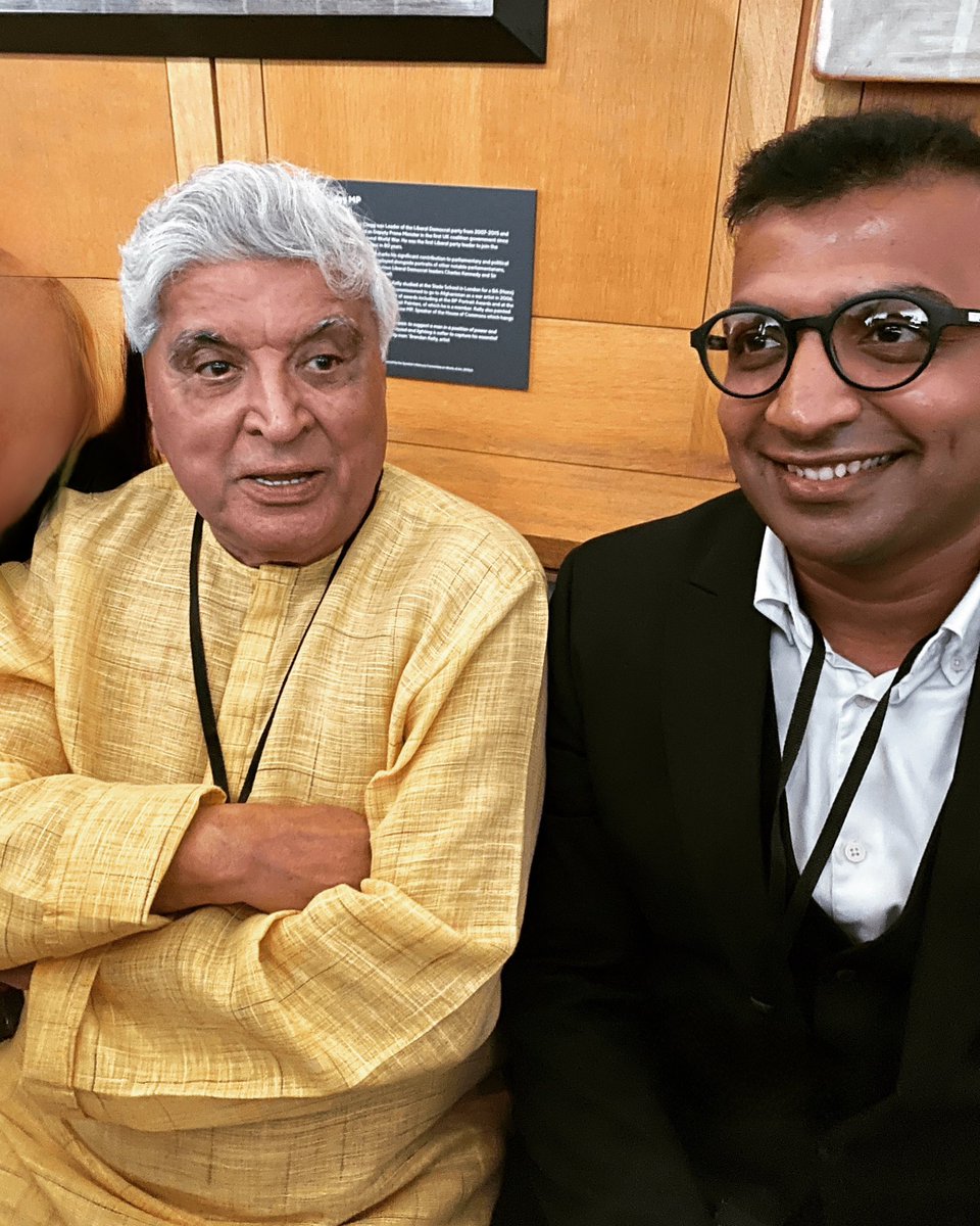 It was an honor to listen and meet @Javedakhtarjadu. Thank you to @arora_sanam , Deputy Mayor of London @RajeshAgrawal and Member of Parliament from Southall, London @VirendraSharma for organizing and inviting me.. #javedakhtar #shabanaazmi #uk #london #britishasian #Parliament