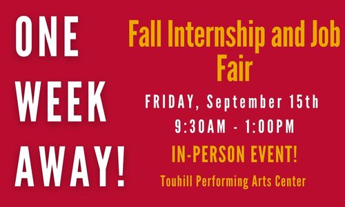 UMSLCareers's tweet photo. We're just one week away from the Fall Internship and Job Fair! 

We have two info sessions next week that you can sign up for next week: https://t.co/gqSkSHA0T9

You can also get your resume reviewed by emailing your resume to resumemania@umsl.edu. https://t.co/PWbaO9U0YH