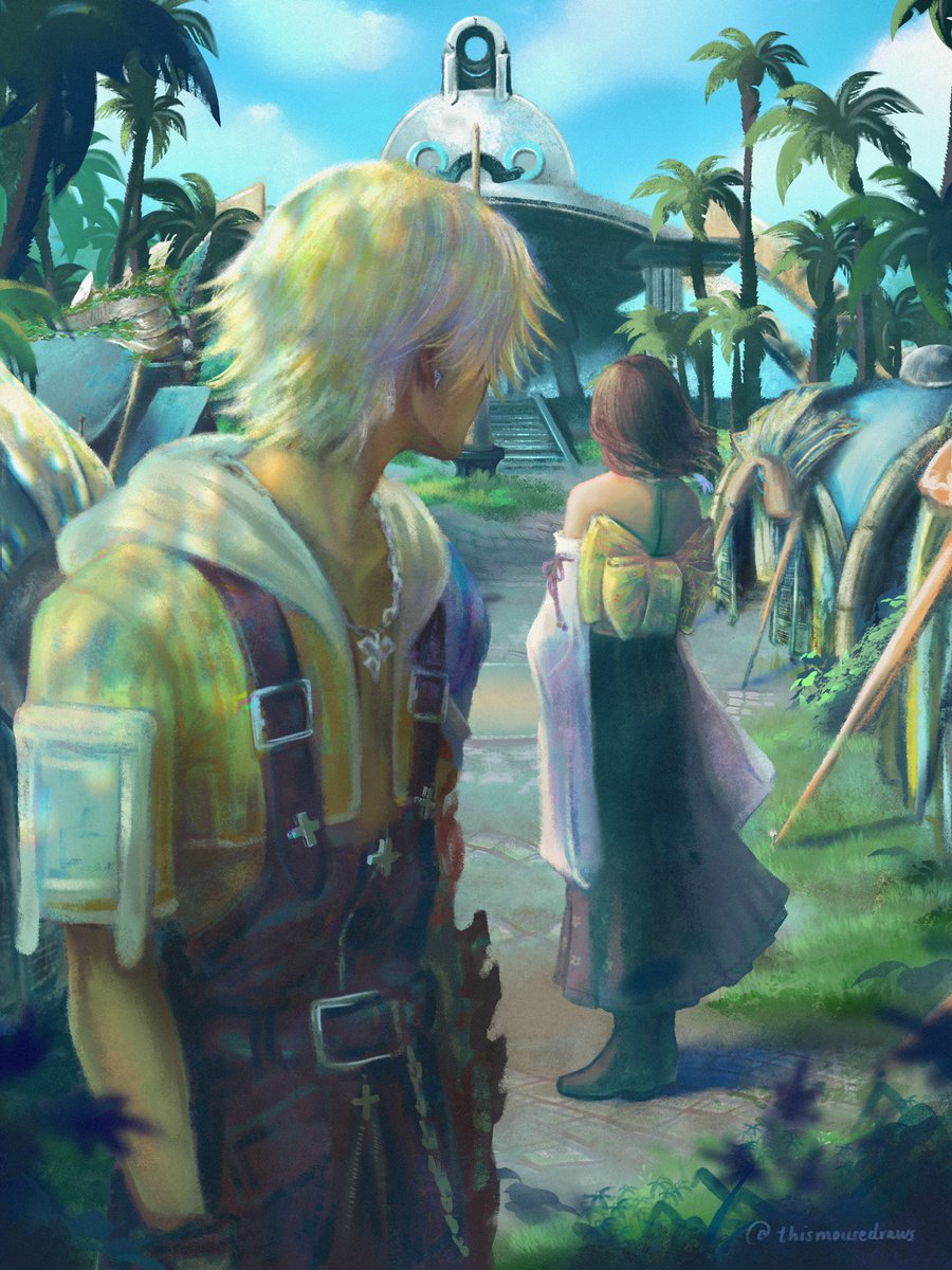 'Sometimes Yuna would just stare off into the distance… I finally understood why.” 'She was saying goodbye to the places she'd never see again.' #finalfantasyx #ffx #ff10 #yuna #tidus #ファイナルファンタジーX