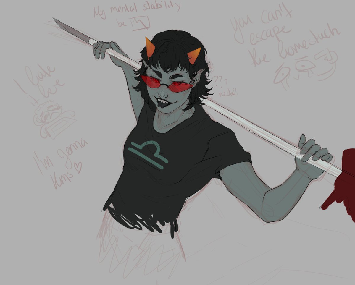 M1m1K__'s tweet photo. An older Terezi thing-y I drew. She's my favourite and the reason for that is totally not because I'm biased 'cause I'm a Libra, not at all.
#Homestuck #homestuckfanart #TereziPyrope https://t.co/r617yeiJIe