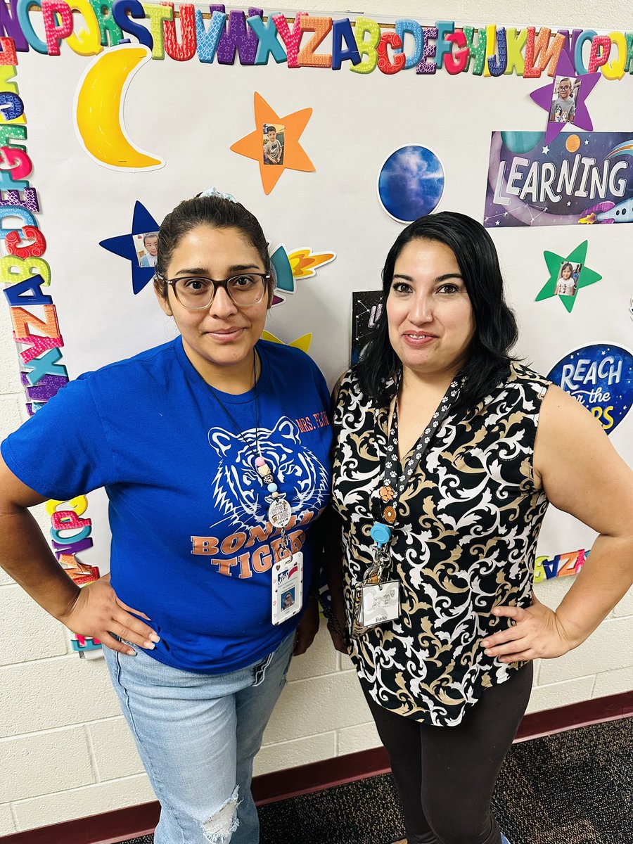mojosellers's tweet photo. Bonham’s Friday Fun Fact: Miss Flor was Mrs. Trevizo’s elementary student! Now, they serve side by side on the same team! We are so grateful to Mrs. Trevizo and her continued commitment to teaching and her Bonham family.  #WeAreBonham @Midland_ISD https://t.co/iTdY3d127K