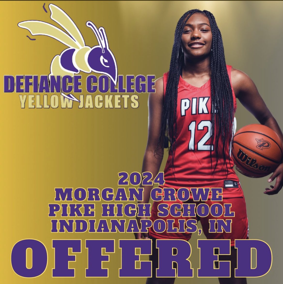 Morgan C. (@morgan_crowe_12) on Twitter photo I’m beyond blessed to receive an offer from <a href="/DefiCollegeWBB/">Defiance College Women's Basketball</a> !
Thank you <a href="/CoachCPeay/">Courtney Peay</a> , Coach Blake, and Coach E for offering me and having me on a wonderful visit!! I’m beyond blessed to receive an offer from <a href="/DefiCollegeWBB/">Defiance College Women's Basketball</a> !
Thank you <a href="/CoachCPeay/">Courtney Peay</a> , Coach Blake, and Coach E for offering me and having me on a wonderful visit!!