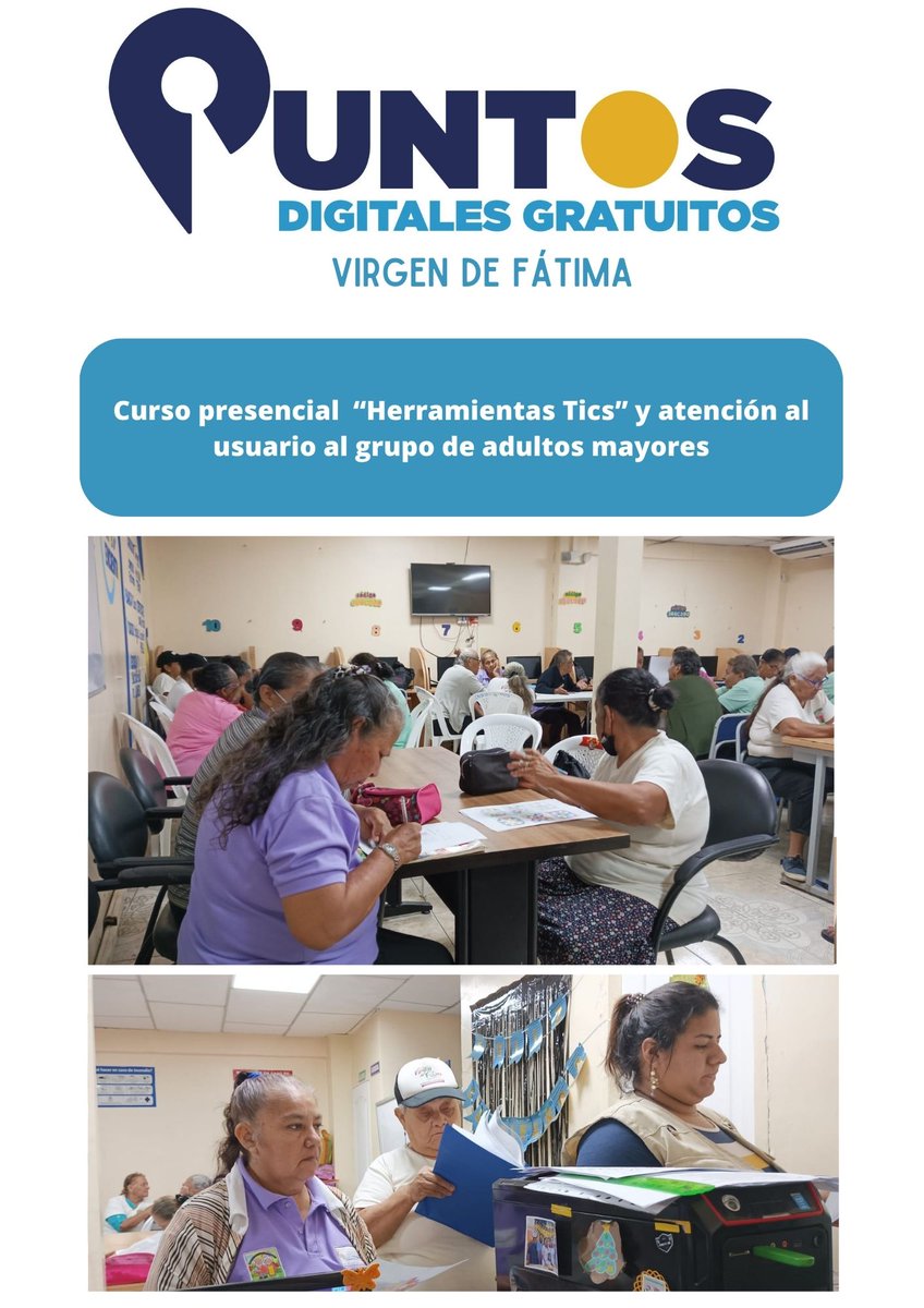 Pde_VirgnFatima's tweet photo. Puntos Digitales Gratuitos VF invitamos a la ciudadanía acceder a los servicios que se brinda :

SERVICIOS TOTALMENTE GRATUITOS

Capacitaciones Presenciales y Virtuales
Ayuda a Investigaciones, Tareas Académicas
Servicios y tramites en línea
Internet Gratuito
Impresiones https://t.co/EwruaKGWBR