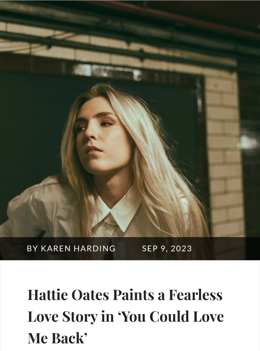 Sounds On The Couch (@soundscouch) on Twitter photo Hattie Oates Paints a Fearless Love Story in ‘You Could Love Me Back’
You can read all about it at couchmag.life Hattie Oates Paints a Fearless Love Story in ‘You Could Love Me Back’
You can read all about it at couchmag.life