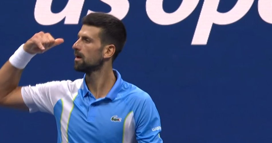 Safe to say Novak Djokovic had enough of Ben Shelton's today... Imitated his post match point celebration... Ben saw and didn't like. Cold handshake.