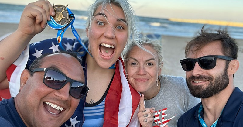 USAWrestling's tweet photo. Eliana Bommarito’s historic gold, Tyson Beauperthuy’s gritty bronze and a great group of people in the Constanta World Series delegation bring a chance to celebrate.