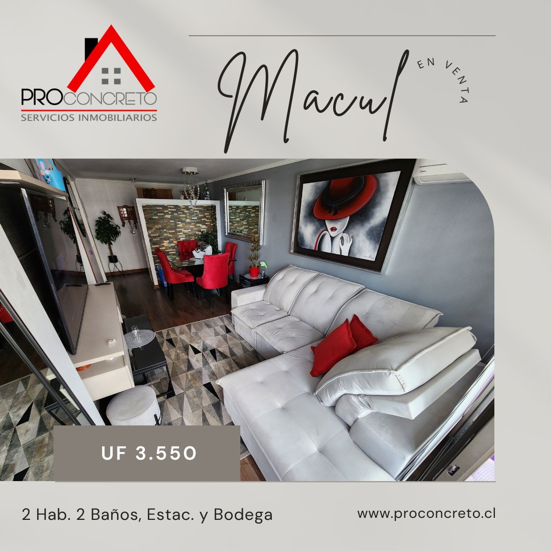 Amplio #Departamento en #Venta con 2H2B Estac.+Bod. en #Macul UF 3.550

bit.ly/44MXiCi

#VendoenMacul #Propiedades #Departamentos

<a href="/dondato5/">#DonDato5CL</a> <a href="/DatosenSantiago/">DatosenSantiago</a> <a href="/MissRTChile/">MissRTChile</a> <a href="/EL_DatoCL/">#Eldato</a> <a href="/DonDateadorOfic/">Datos y Mas Datos.</a> <a href="/DateandoRT/">DateandoRT</a> @DonDatosMl <a href="/DatosEnChile/">DatosEnChile</a> <a href="/PCenCasa/">Soporte PC en Casa</a> <a href="/loretay/">Loreta</a> @emprendedorRT