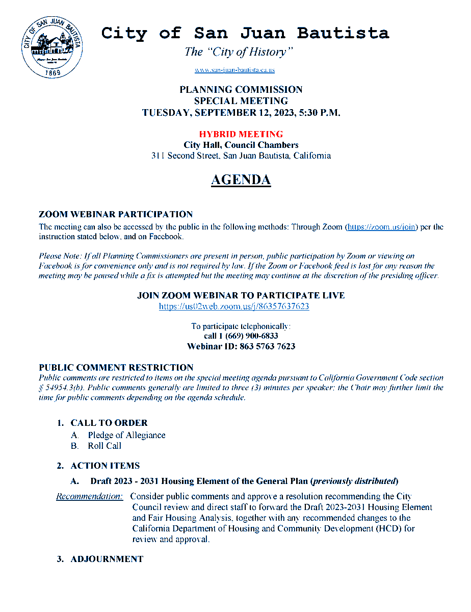 City of San Juan Bautista, CA tweet media