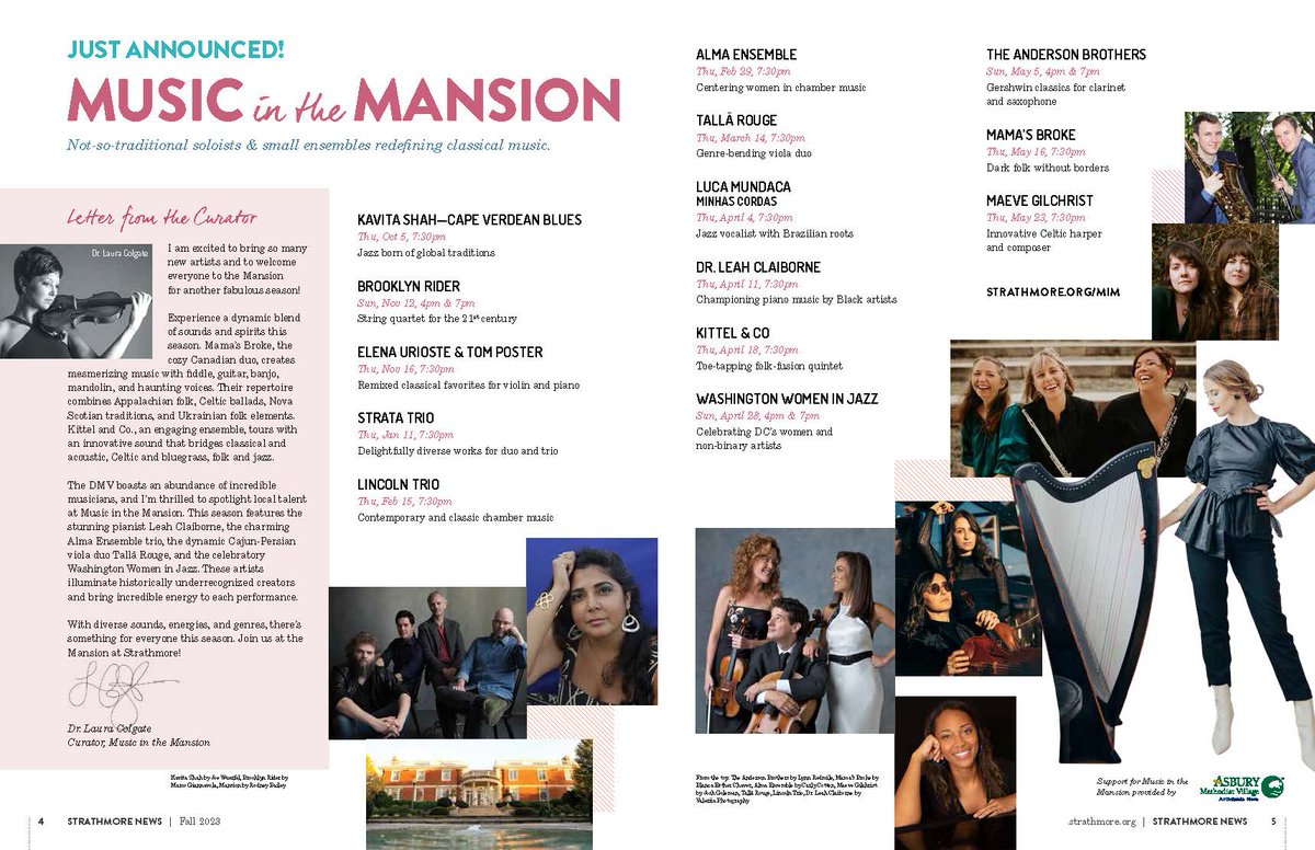 "The DMV boasts an abundance of incredible musicians + I'm thrilled to spotlight local talent at Music in the Mansion. These artists illuminate historically underrecognized creators + bring incredible energy to each performance." —Laura Colgate, curator 🗓️ loom.ly/bOydu7c