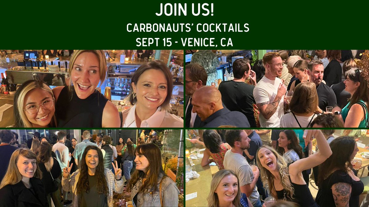 Join Carbonauts' Cocktails in Venice for healthy eats with vegan/vegetarian options, sustainable drinks, and inspiring conversations. Don't miss out – secure your spot and extend the invite to your eco-conscious pals before we reach capacity! RSVP now: lu.ma/CRBNTSDRNKS