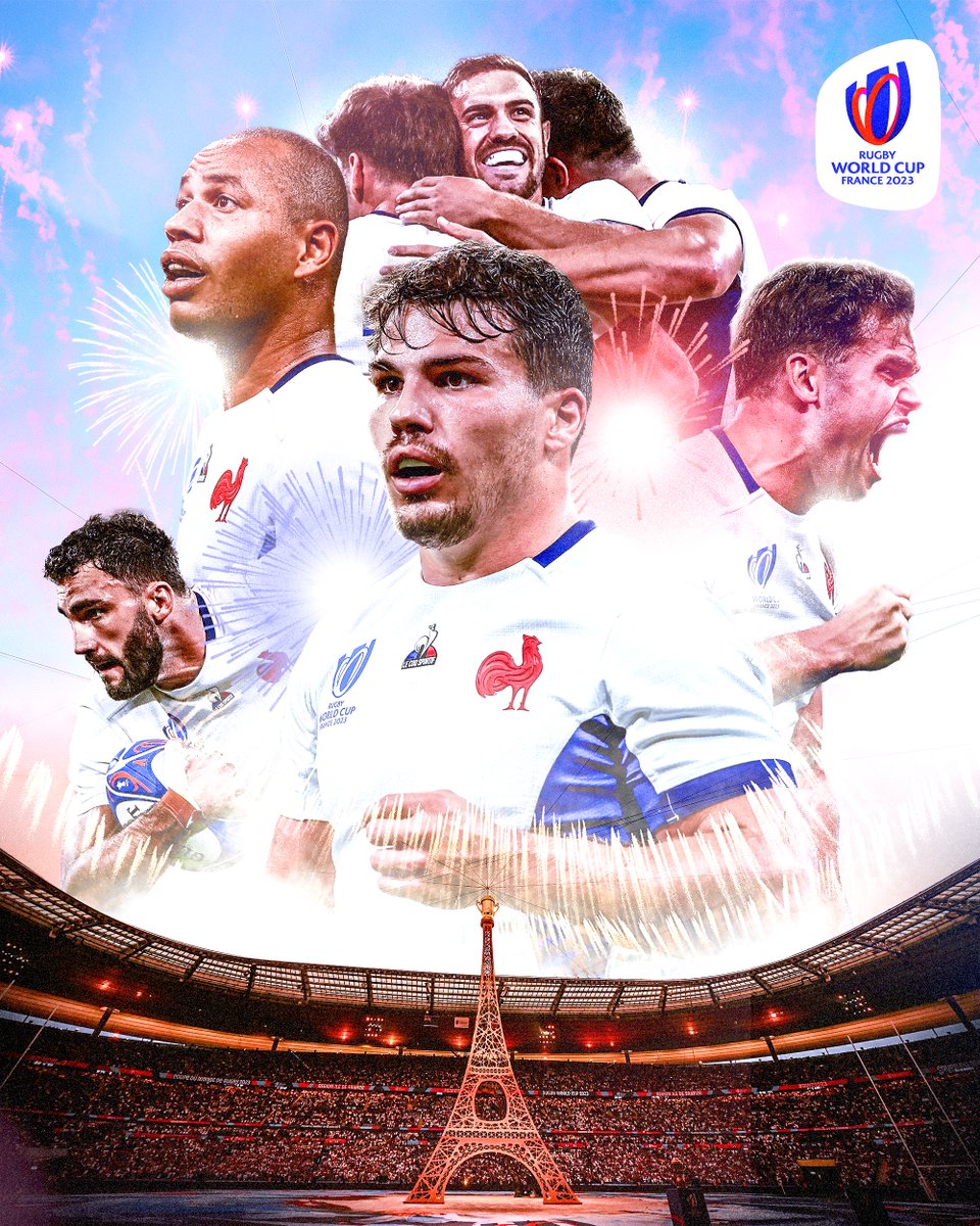 rugbyworldcup's tweet photo. Victory in Paris 🎊

🇫🇷 27-13 🇳🇿

@FranceRugby | #RWC2023 | #FRAvNZL https://t.co/dJcyGNIzF9