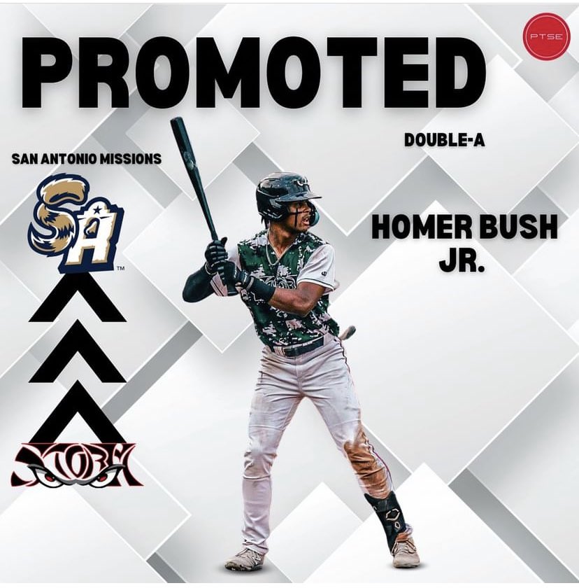 MLB_AgentJason's tweet photo. Congrats to, Homer Bush Jr. on his promotion to AA! Go get ‘em, HBJ.
#ptse #milb #mlb #sandiegopadres https://t.co/YJGDm4EspO