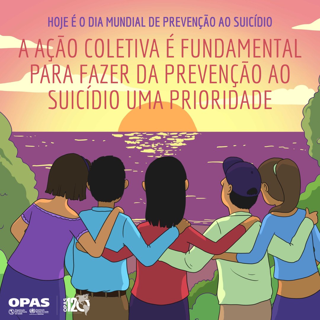 10 de setembro: Dia Mundial de Prevenção ao Suicídio. 

A prevenção ao suicídio deve ser uma prioridade coletiva. 

Saiba mais: paho.org/pt/campanhas/d…
