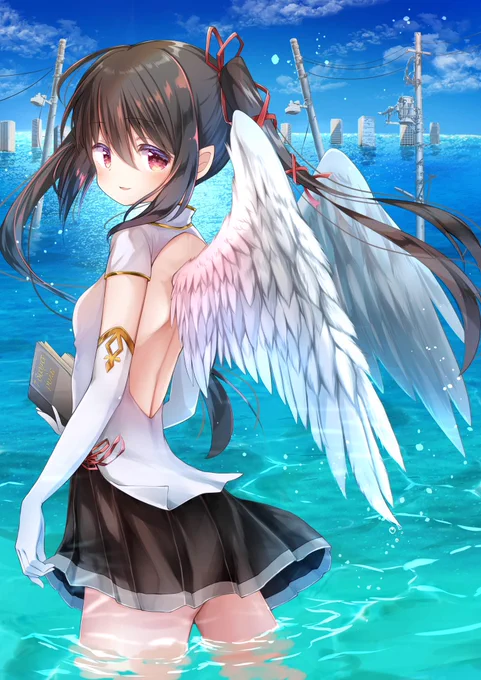 『終わった星で私と彼女の7日間』こちらもキネティックノベル大賞のラノベ表紙想定課題のイラストコンテストに応募した作品です!pixiv内でもいいねなどで応援よろしくお願いします 
