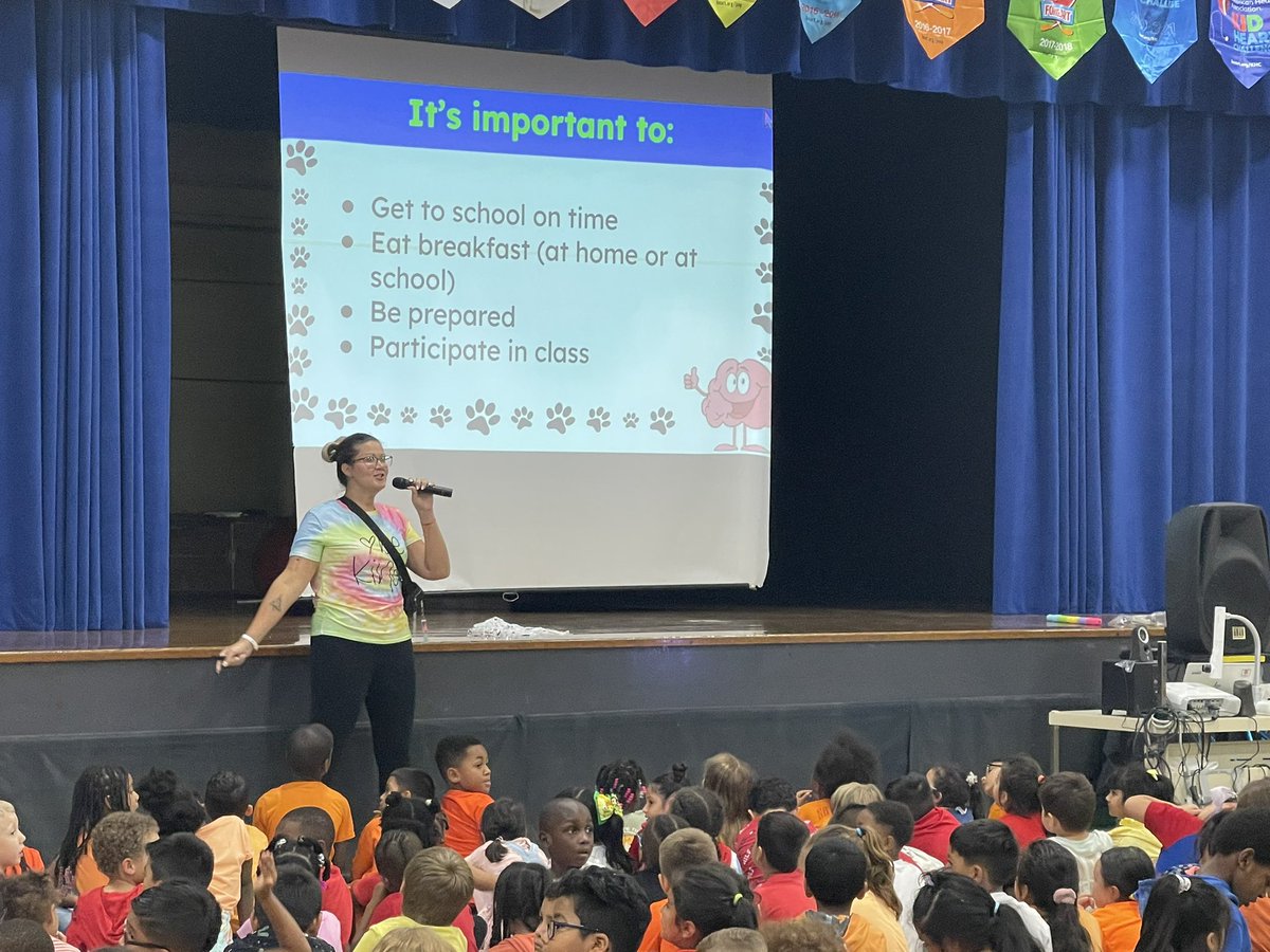 cbrinkleybcps's tweet photo. Our Welcome Back Pep Rally @ReisterstownES was so much fun! We learned who all of our safe keepers are in the building, did some balloon breathing, recited some affirmations, and showed off our grade level and school spirit—colors, pom poms, dances &amp; all!✨🤍❤️🧡💛💚💙💜 https://t.co/4te3GuAtpM