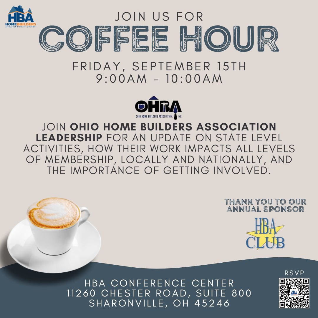 Have Questions On The State Level Initiatives & Projects? Join Us Next Friday For Coffee Hour! ☕️ RSVPs Are Appreciated! Thank You 2023 HBA Club!